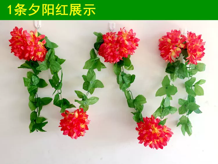 Mô phỏng chuỗi hoa cúc lớn Qingming hy sinh tổ tiên mộ mộ hoa dây leo hoa giả quét mộ với cây nho vải trang trí - Hoa nhân tạo / Cây / Trái cây
