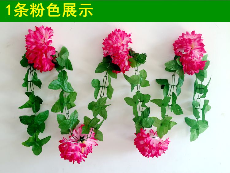 Mô phỏng chuỗi hoa cúc lớn Qingming hy sinh tổ tiên mộ mộ hoa dây leo hoa giả quét mộ với cây nho vải trang trí - Hoa nhân tạo / Cây / Trái cây giá lan giả hạc rừng
