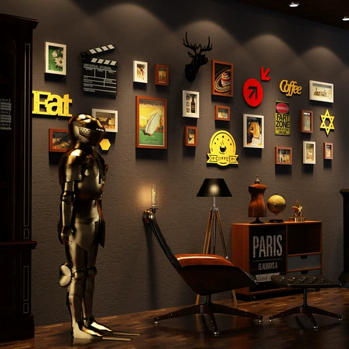 Кофейная фотография, фоторамка, комплект, подвеска, в американском стиле