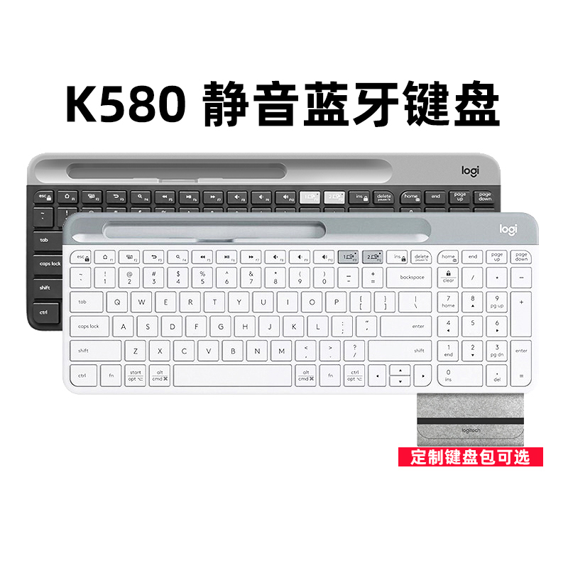 (Official Flagship) Rotech K580 Wireless Bluetooth Keyboard Applies Apple Mobile Phone Ipad 2022 Tablet Laptop MAC Office Game Quiet Thin and Cute Household