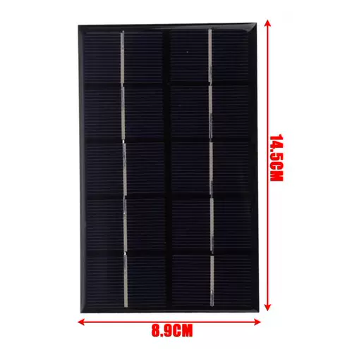 Портативная USB -солнечная панель зарядное устройство 5W 5V USB2.0 Port Solar Pan
