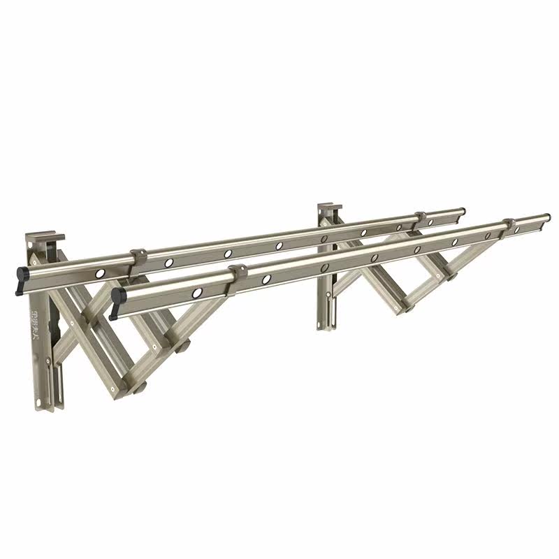 Mrs Jingui balcony window telescopic drying rack Outdoor push-pull drying rack Folding clothes rack Outdoor cool hanger