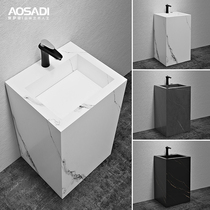 Osadi rock plate column basin wash basin integrated floor-standing washbasin outdoor courtyard sink balcony column Basin