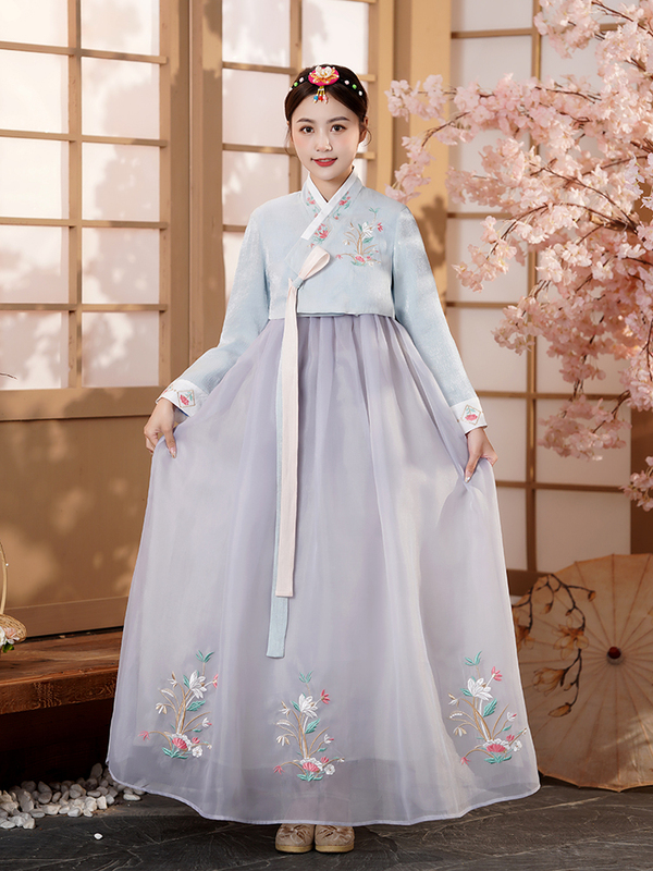 New Korean Traditional Clothing for Women, Large Long Dress, Traditional Ethnic Minority Wedding Photo Shoot Stage Performance Costume