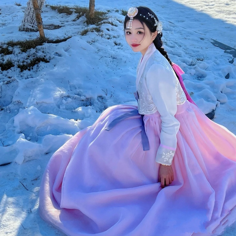 New Korean Traditional Dress for Women, Yanji Korean Ethnic Minority Court Costume, Dae Jang Geum Style, for Photoshoots, Dance Performances, and Travel Photography New Korean Traditional Dress for Women, Yanji Korean Ethnic Minority Court Costume, Dae Jang Geum Style, for Photoshoots, Dance Performances, and Travel Photography