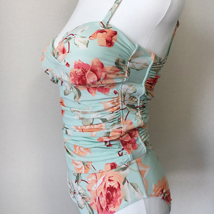 2019 Spring/Summer Skinny Swim Suit + Silky Cover Floral/M