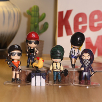 Jedi survival creative eating chicken ornaments cake doll decoration baking Q version model peace elite good luck