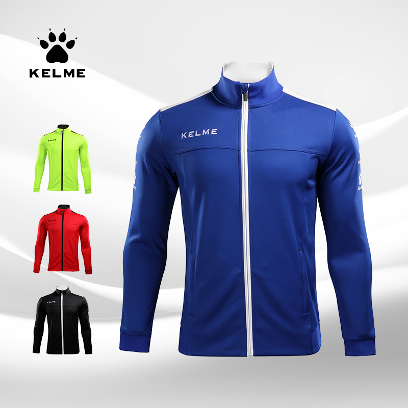 KELME Kalmi Spring Summer Football Training Running Fitness Jacket Wear-wear Team Playing Suit Knitted Jacket Man