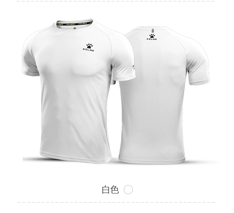 Kelme Calme Sports Tay áo ngắn nam Thoải mái và dễ thở khi áo thun thể thao thấm mồ hôi
