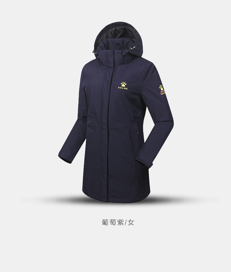 KELME Kalmei mùa đông mới áo thể thao phụ nữ windproof không thấm nước ấm bông phù hợp với kinh doanh lâu áo gió áo phao đại hàn nam