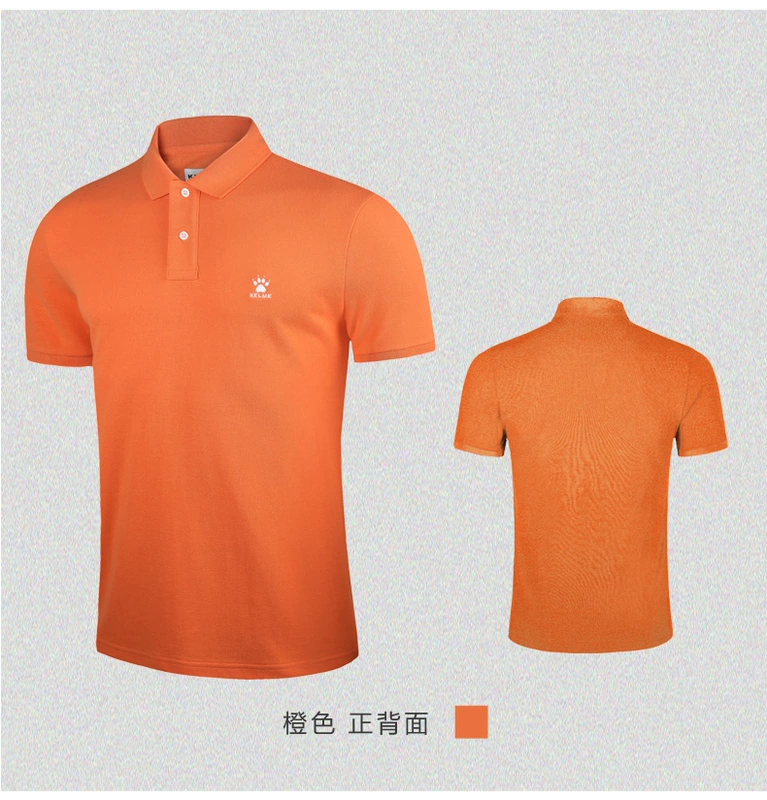 KELME Calme Mùa Hè Nam Ngắn Tay Áo Bông Màu Rắn Thể Thao POLO Áo Ve Áo Slim Paul T-Shirt