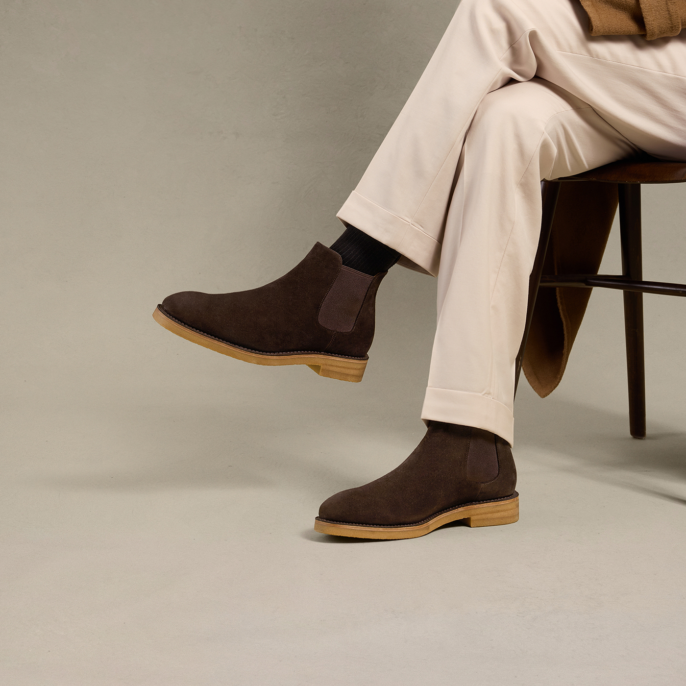 ThomWills チェルシーブーツ メンズ 本革 マーティンブーツ ショートブーツ 英国製 スエード メンズブーツ 春 カジュアル 革靴