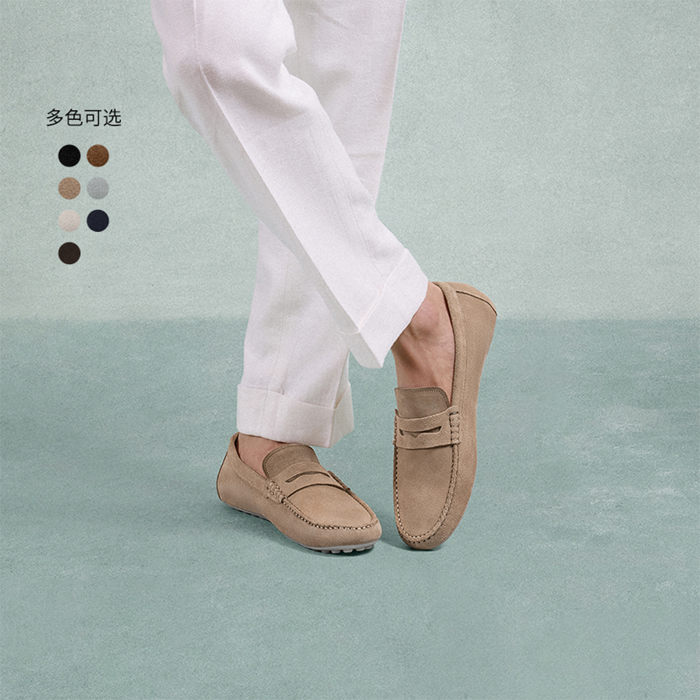 ThomWills メンズ 本革 ニュースタイル ドライビングシューズ オールドマネースタイル カジュアル スリッポン ローファー 夏