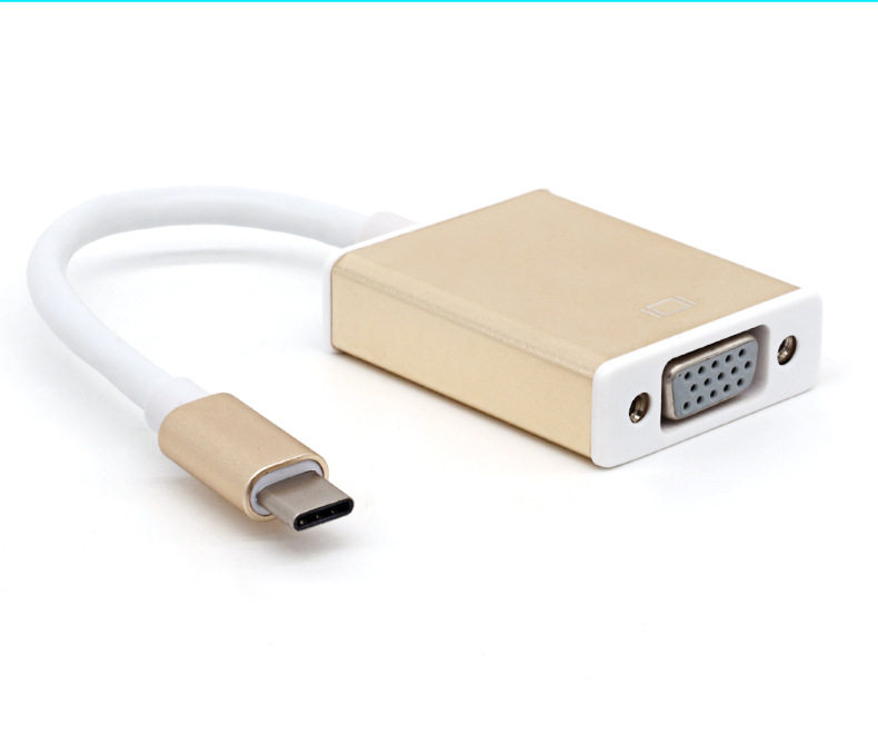 Usb type-c turn vga HDMI line adapter connected to TV projector transmission line