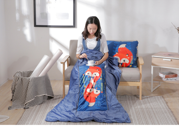 Máy có thể giặt mùa đông dày gối chăn kép sử dụng khăn choàng nhung san hô chăn nữ văn phòng siesta đệm xe gối tựa lưng ghế gỗ