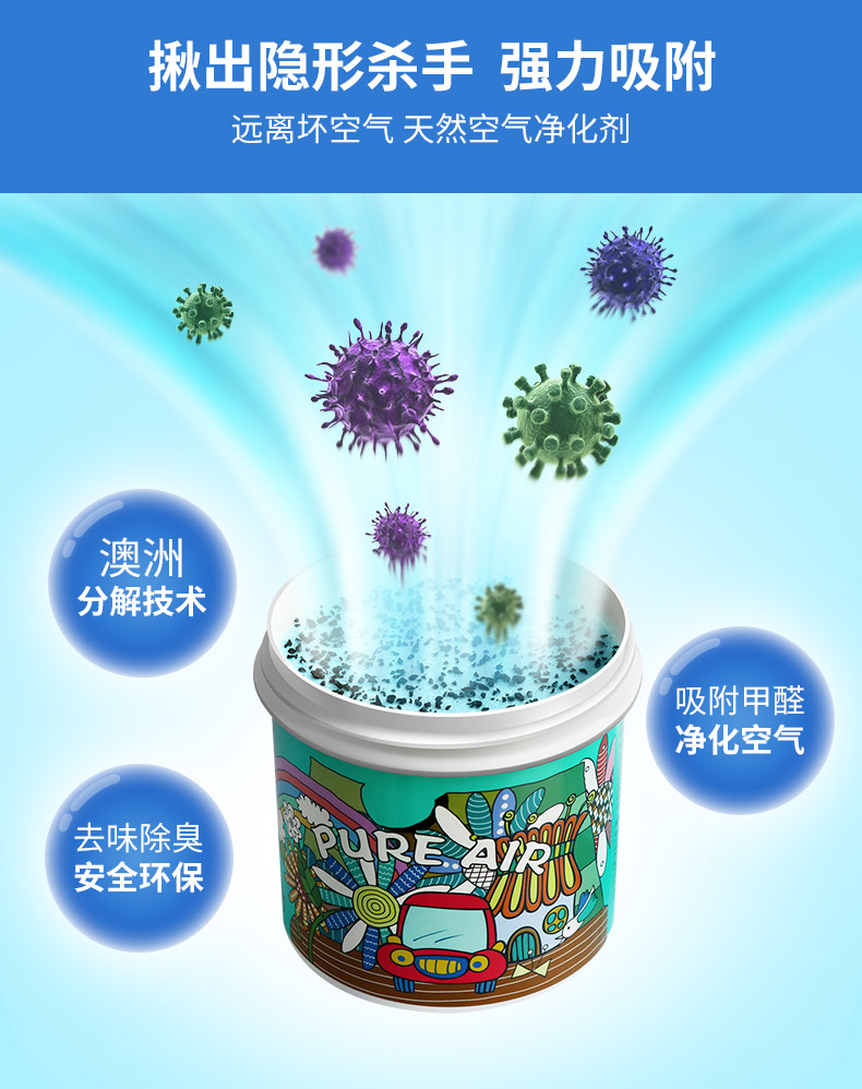澳洲原装 Pure Air 车家两用 光触媒甲醛清除剂 350g 图14