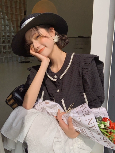 Летняя рубашка, ретро футболка, в стиле Шанель, французский ретро стиль, короткий рукав