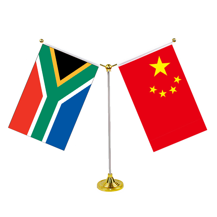 South Africa China Y-shaped stainless steel flag rack flag flag seat office meeting room business negotiation desktop ornaments