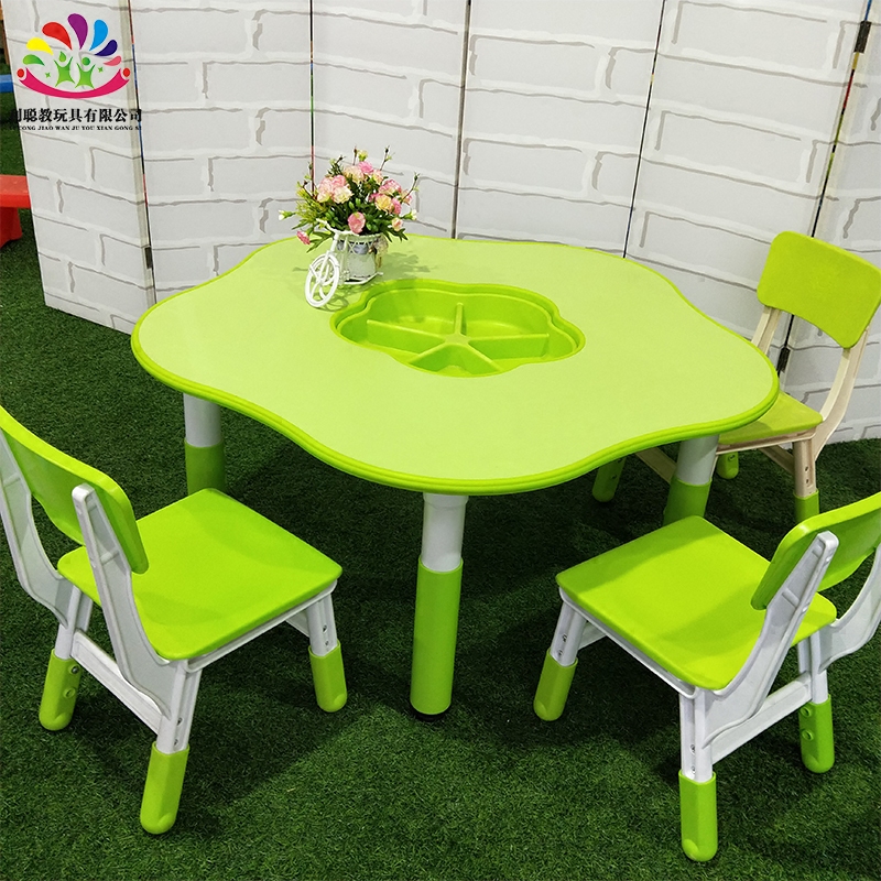 Kindergarten Lift fireproof plate Plum table Children can lift and adjust table Students' table and chairs Dining Table