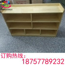 Kindergarten childrens solid wood toy cabinet finishing cabinet Multi-functional childrens bookshelf Childrens multi-layer storage toy cabinet