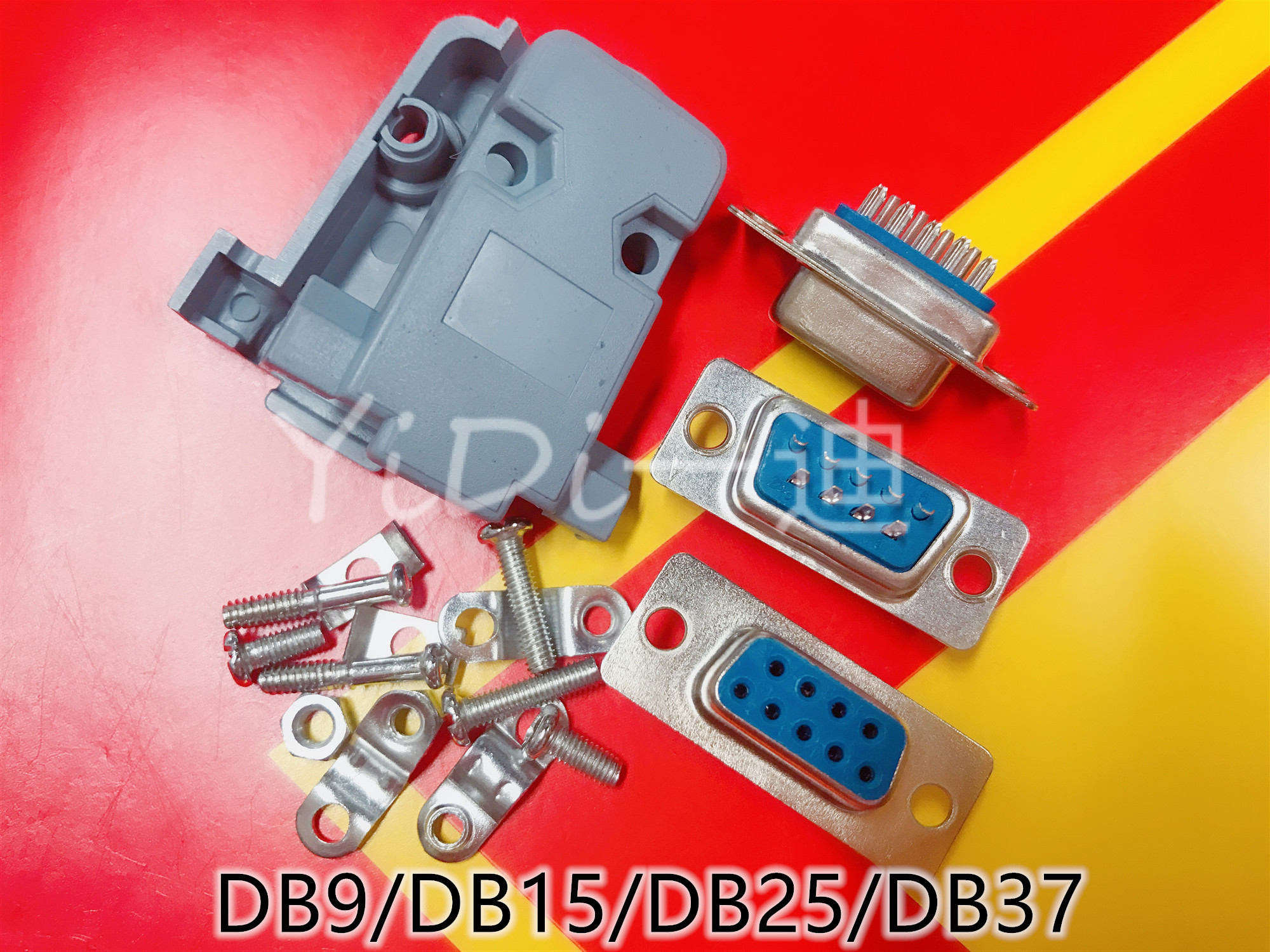 DB9 heads Master Shell D-seat pinhole Serial verbal DB9 welding head 9 needle rotation terminal RS232