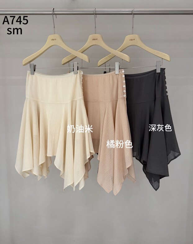 oker章壳儿оригинал～ Асимметричная юбка корейский стиль универсальная стройнящая элегантная новинка 26 A745