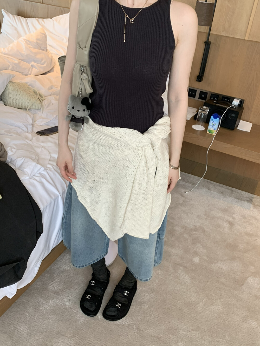 Focuse джинсы укороченные широкие корейский стиль свободные с промывкой голубые 26 весенняя новинка