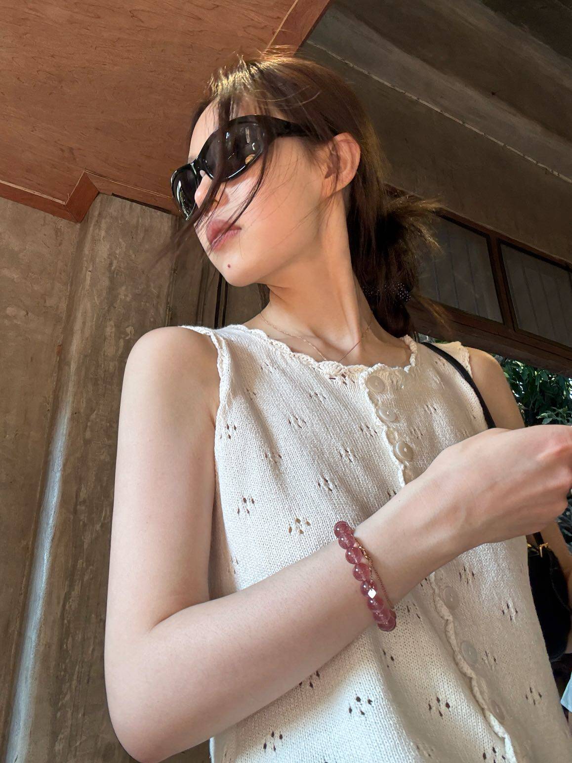 В наличии! oker章壳儿 оригинальная льняная ажурная жилетка корейского стиля универсальная майка топ новая модель 26 A683