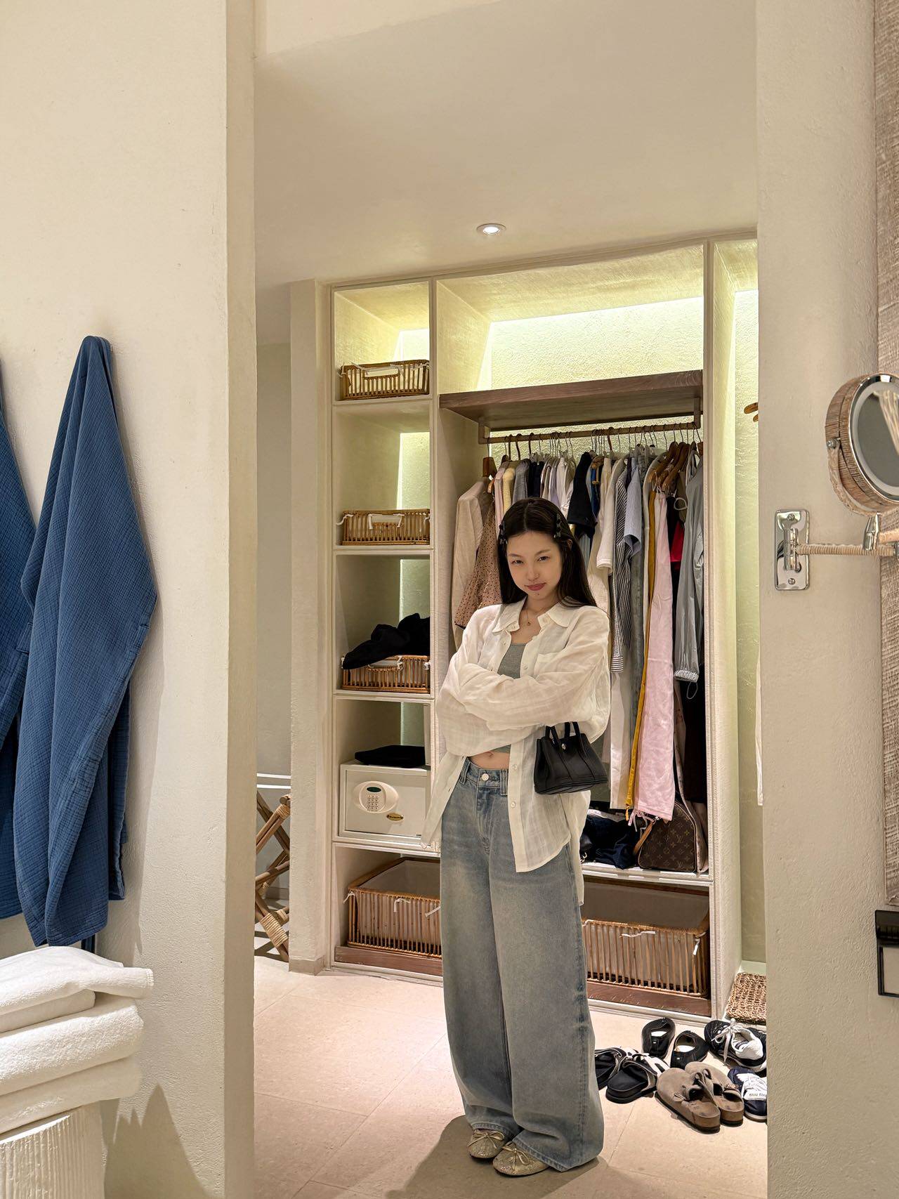 oker章壳儿оригинал～голубые джинсы стирка универсальные прямые корейский стиль свободные повседневные A704