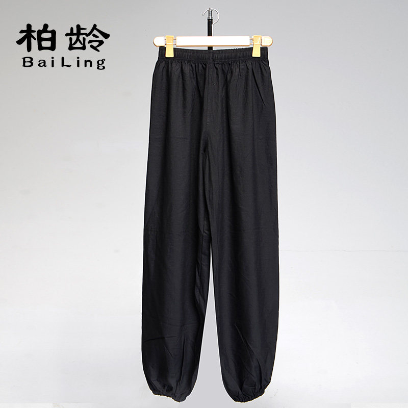 Bering Tai Chi pants Men's and women's cotton linen competition Costume Martial Arts Performance Training Summer Loose Kung Fu Boxing Light Cage Pants