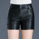 Mùa xuân và mùa thu cộng với chất béo mm XL thêm lớn thời trang mỏng Quần da PU giản dị Quần short quần nữ quần ống quần nóng