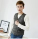 Áo vest nam cotton ngắn ấm áp vest vest ngắn cổ trung niên mặc cổ chữ V mặc bên trong mùa thu đông