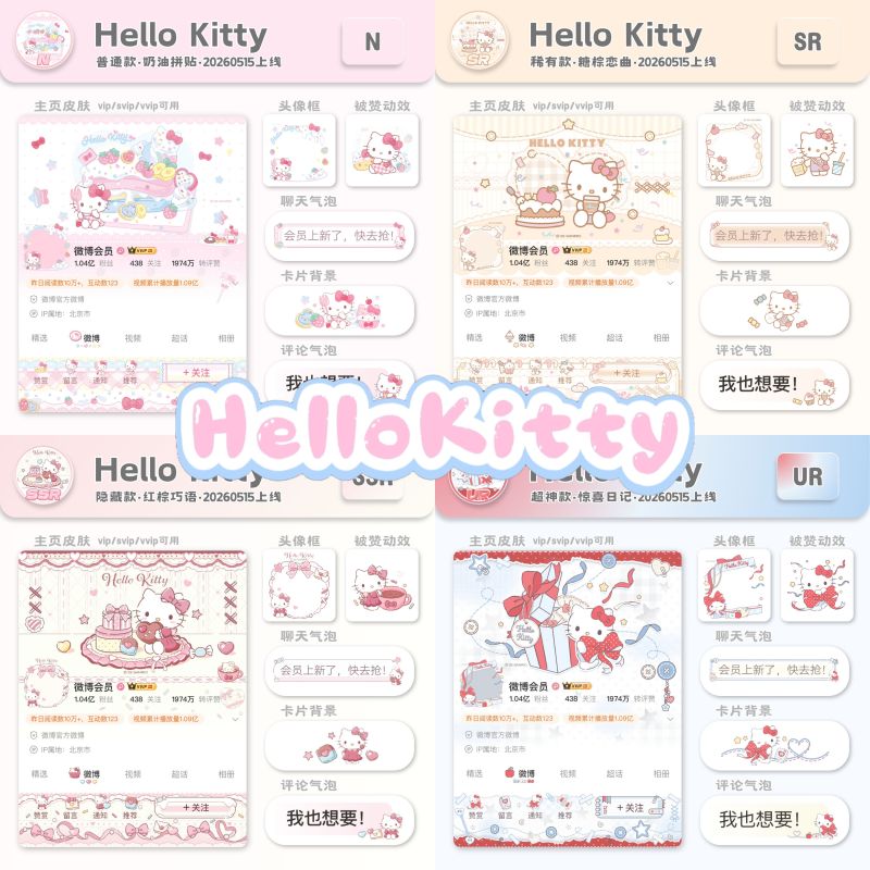 [Hellokitty] Weibo Homepage Decoration｜Permanent Theme·Available for Vip and Above