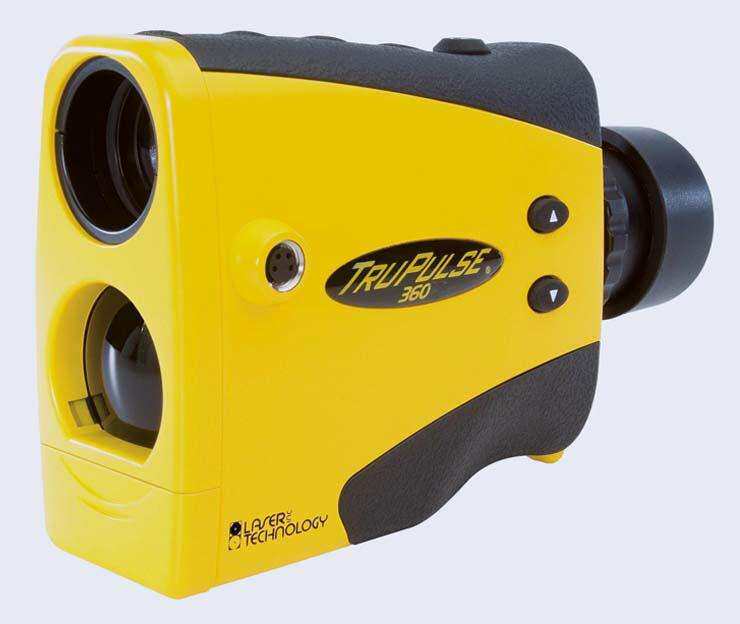 TruPulse 360(B) laser range telescope in Tupass, USA, holds a full station instrument
