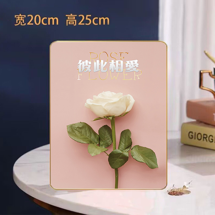 Love Each Other Photo Frame Display Stand with Gold Edges, Decorative Ornaments, Desktop Decoration, Crystal Porcelain Display, Bedroom Gift, Fashionable Craftsmanship Love Each Other Photo Frame Display Stand with Gold Edges, Decorative Ornaments, Desktop Decoration, Crystal Porcelain Display, Bedroom Gift, Fashionable Craftsmanship