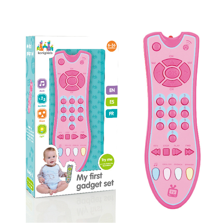 Baby TV simulation remote control children with music English learning remote control science and education cognitive educational toys