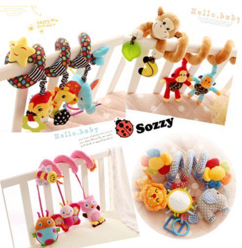 Baby Baby Plush Cloth Art Bed Hang Music Bed Around Car Pendant Accessories Headwind Bells Puzzle toy 0-1 years old