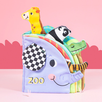 Lala cloth book for early childhood education unbreakable and chewable childrens 3D three-dimensional tail laminated book hand-tearable baby book