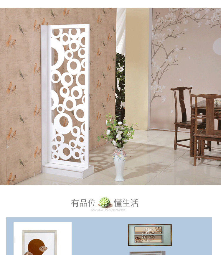 Màn hình trang trí vách ngăn phân vùng rèm phòng khách phòng ngủ di động trượt gỗ rắn hiện đại tối giản đơn giản căn hộ nhỏ - Màn hình / Cửa sổ vach ngan ban tho