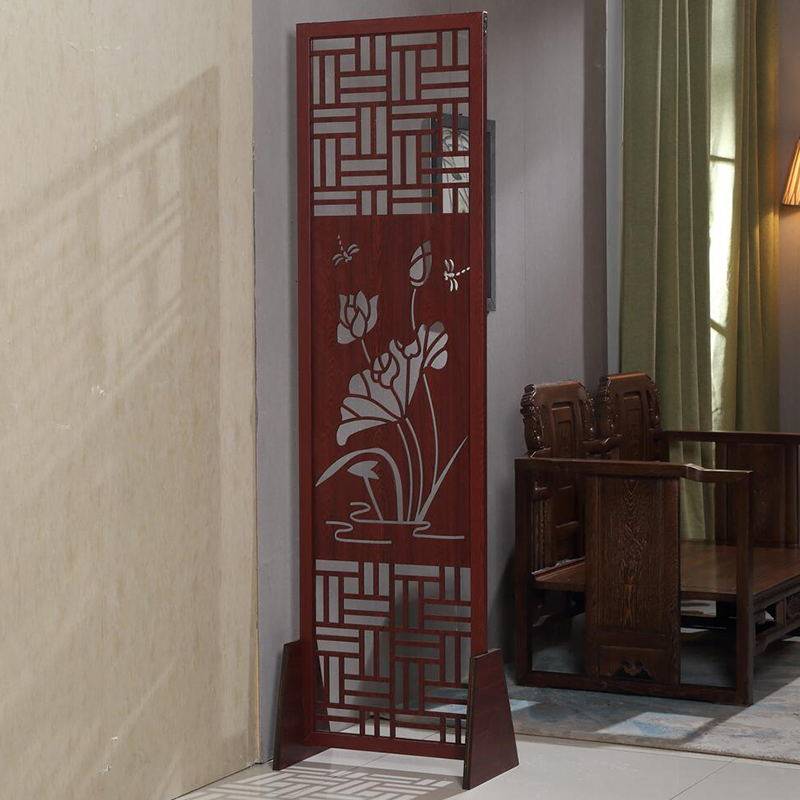 Folding hare screen partition mobile folding screen Cheap push-pull telescopic hotel with entrance to the house-in-the-door living-room double face