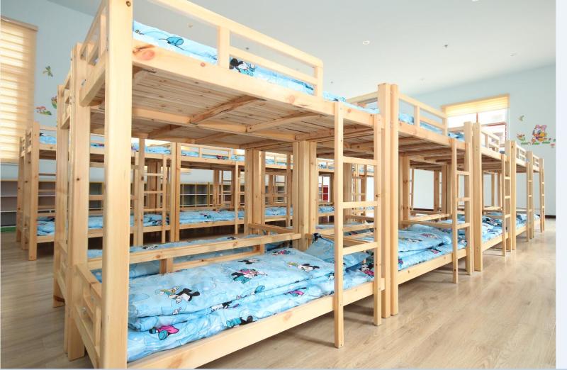 Log Children Double Bed Solid Wood Double Bed Nursery School Special Bed Detachable Baby Bunk Beds Bunk Bed