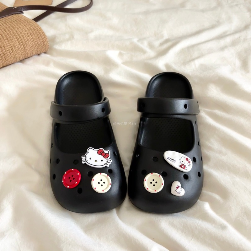 Cartoon Cute Ballet Clogs for Women, Summer Breathable Hollow Non-Slip Closed-Toe Outdoor Eva Mary Jane Sandals Cartoon Cute Ballet Clogs for Women, Summer Breathable Hollow Non-Slip Closed-Toe Outdoor Eva Mary Jane Sandals