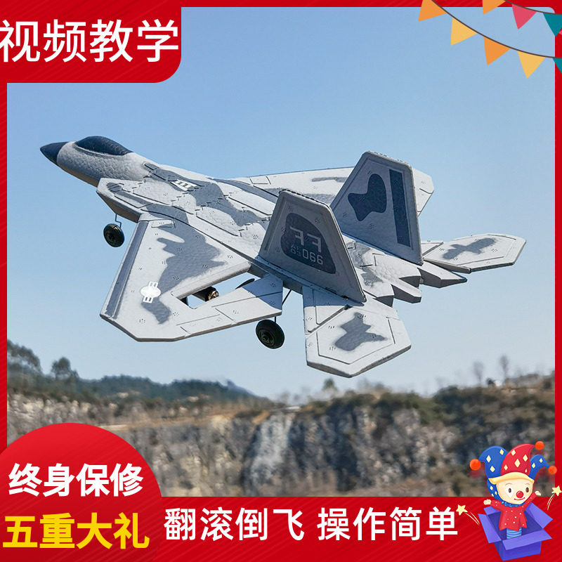 Three-Channel Remote Control Aircraft Fighter F-22 Birds Foam Aerial Model Fixed Wing Glider Model Children's Toys