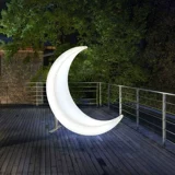 Светодиодная луна светлая сеть красная открытая лампа на полу