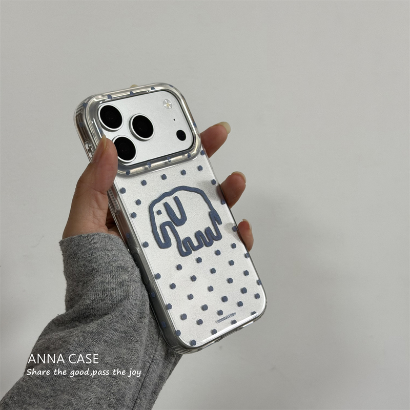 Annacase Simple ins Style Misty Blue Hand-Drawn Simple Elephant Polka Dot 17 Suitable for Apple 17Promax Phone Case iPhone 15 Full Coverage 17Pro New Model 16Promax Anti-Drop Protective Case Annacase Simple ins Style Misty Blue Hand-Drawn Simple Elephant Polka Dot 17 Suitable for Apple 17Promax Phone Case iPhone 15 Full Coverage 17Pro New Model 16Promax Anti-Drop Protective Case