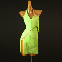Advanced version of Latin dance clothing professional art examination clothing tassel dress new competition performance clothing slimming LQ444