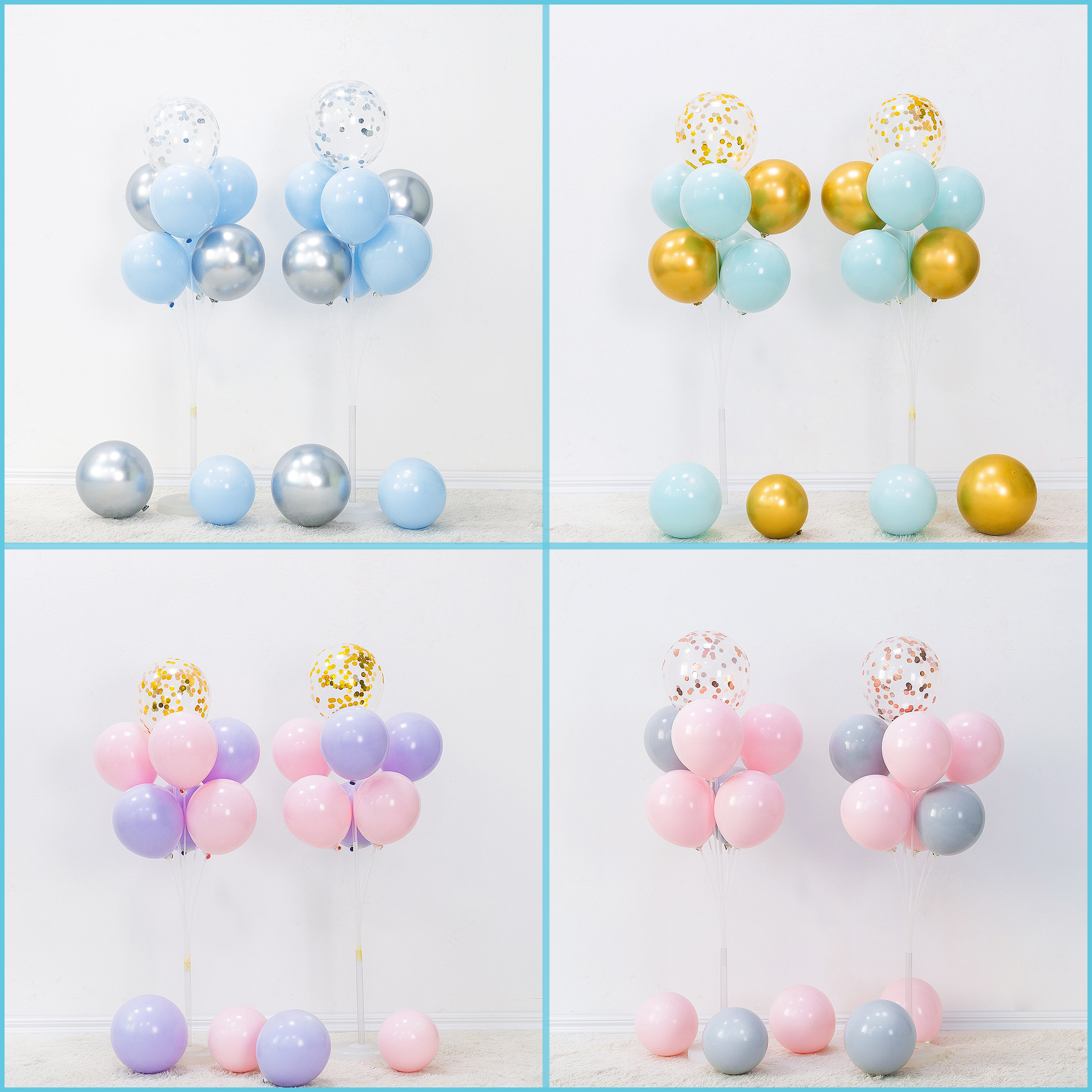 Balloon table floating column picnic supplies net red balloon balloon support pole wedding birthday decoration scene layout