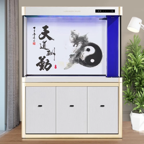 朗笙岛 Супер белый стеклянный драконский аквариум гостиная средняя часть аквариума экологическое дно фильтрация без замена воды замена воды 1,2 метра перегородка