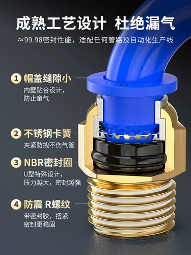 Crostatar Fast Connection Pneumatic Leatds непосредственно пропустите внешний проволочный PC6/8/10-M5/02 Компонент инструмента источника газа
