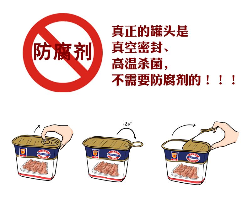 上海梅林 火锅午餐肉罐头 340g*4罐 图9